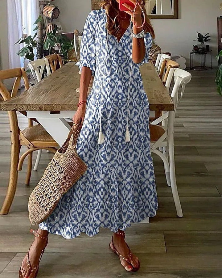 LUNA | MOEITELOZE MIDI-JURK IN BOHOSTIJL