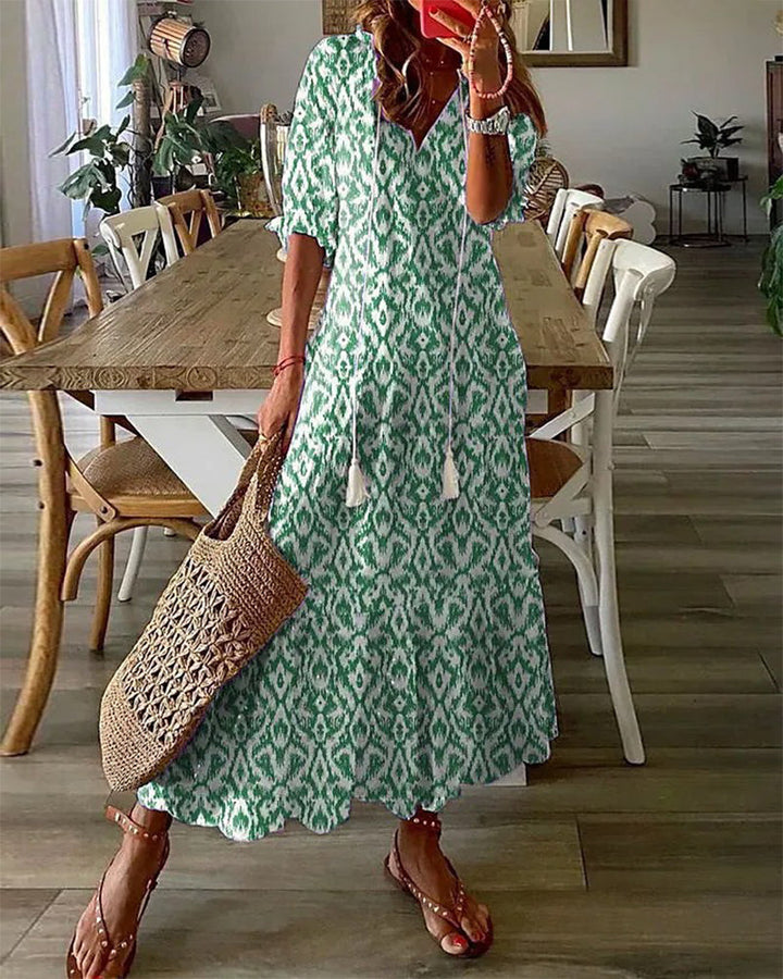 Michaela - Boho jurk met buikbedekking