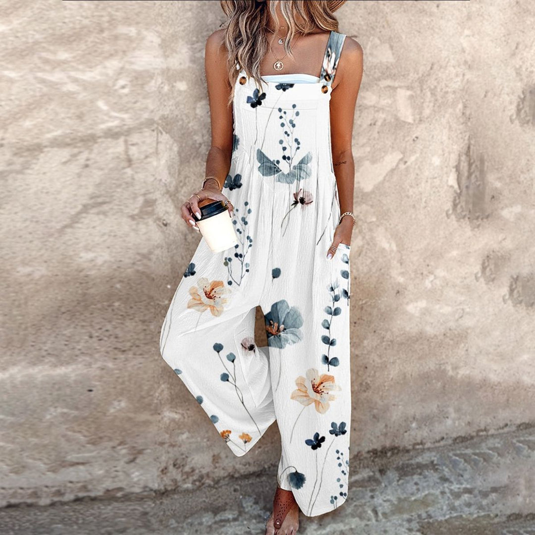 Femke | elegante bohemian contrastbloemenprint