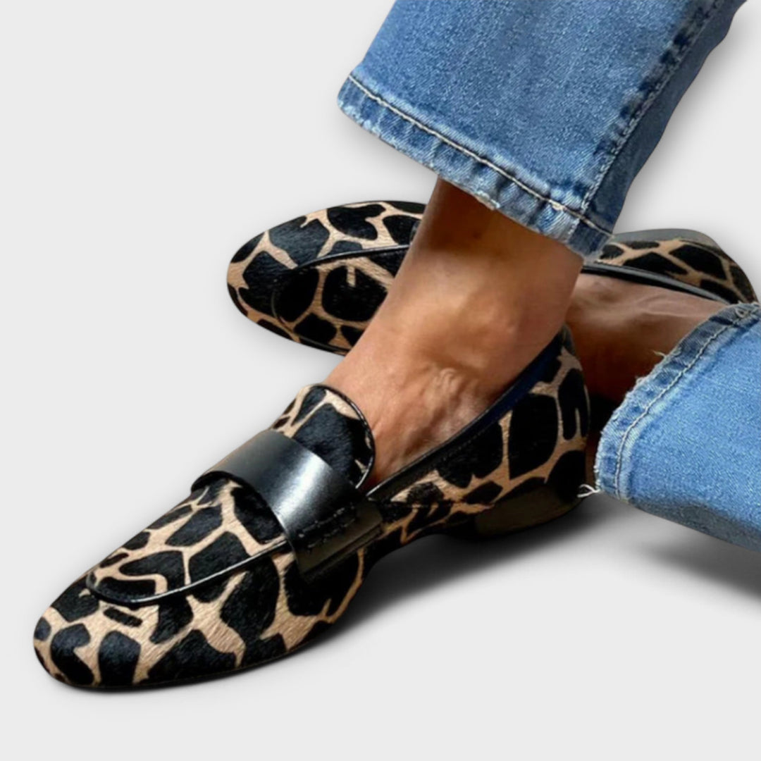 Leonie™ | loafers met luipaardprint
