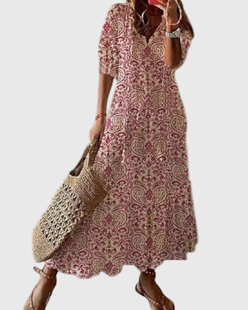 Amalia | Vintage boho maxi-zomerjurk