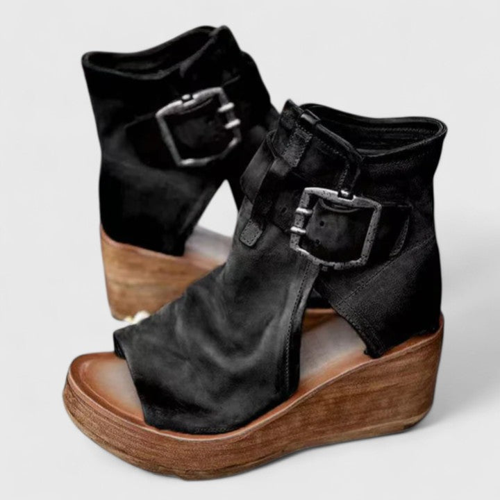 Karline - Klassieke sandalen met sleehak