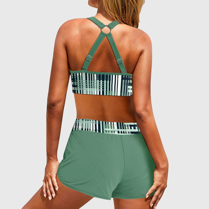 Janelle | Geribbelde bikini met hoge taille
