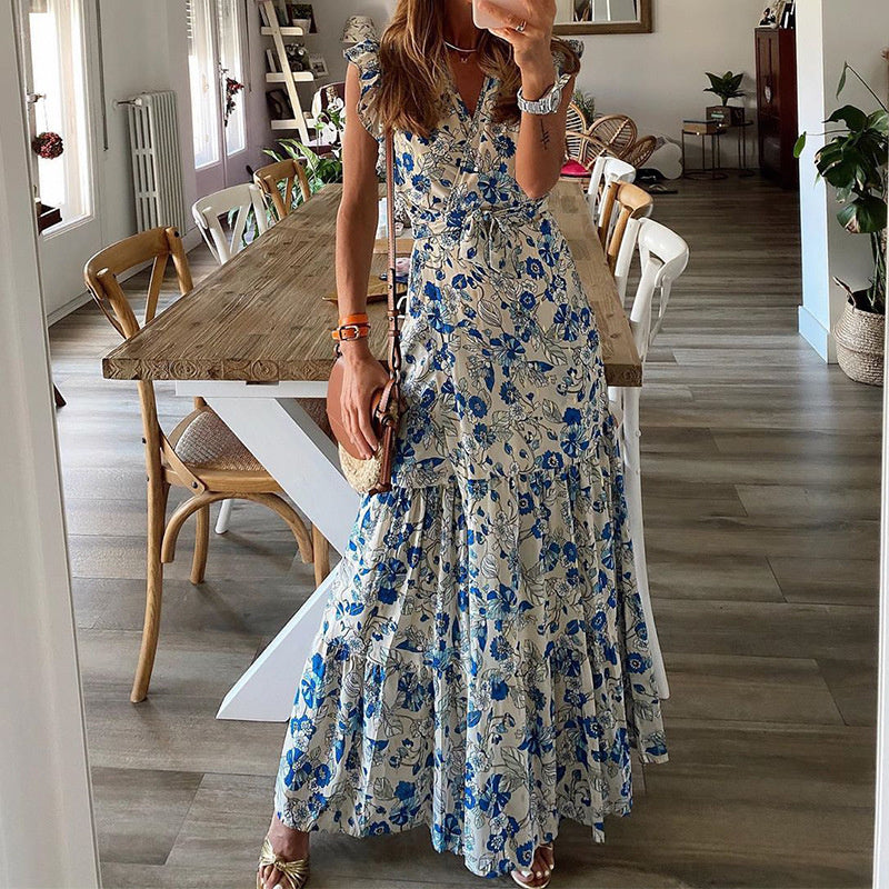 Shera - Maxi-jurk met bloemenprint
