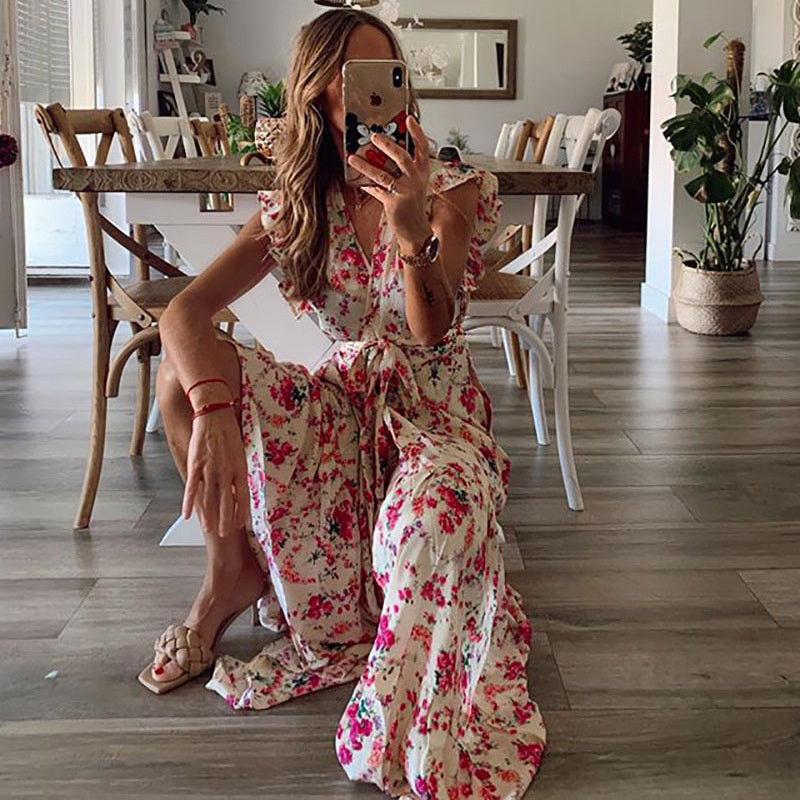 Shera - Maxi-jurk met bloemenprint