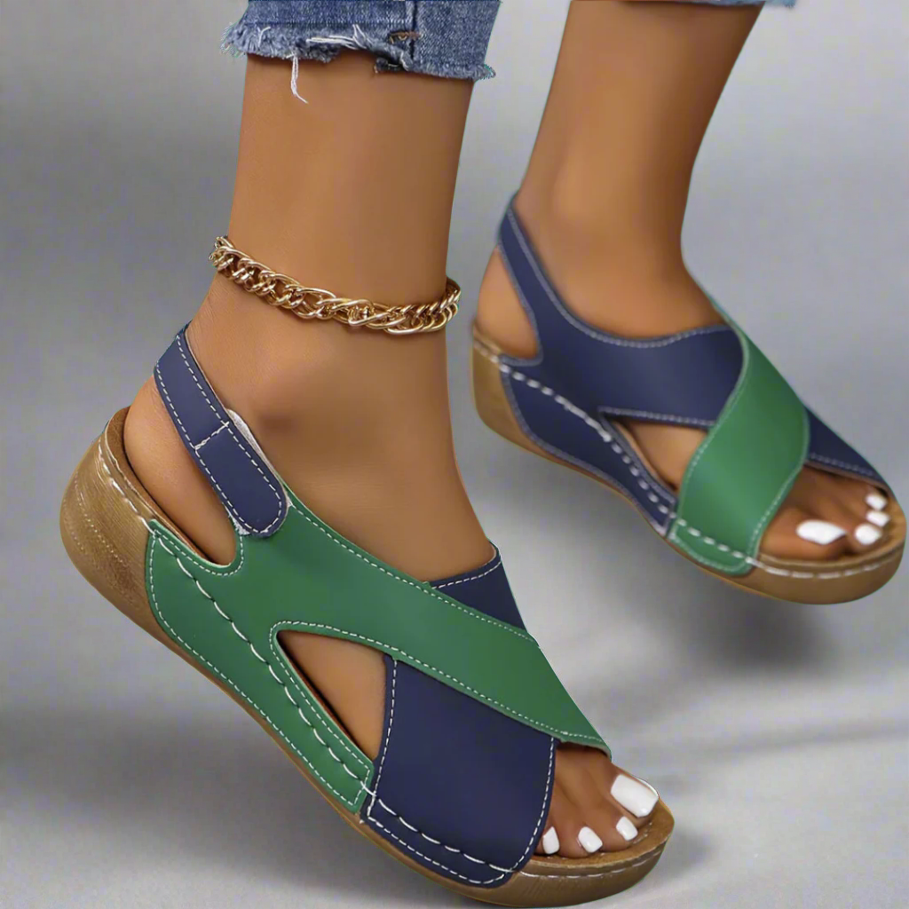 Kendra - Orthopedische colorblock sandalen