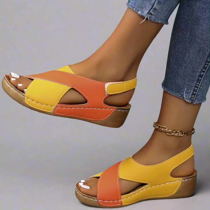 Kendra - Orthopedische colorblock sandalen