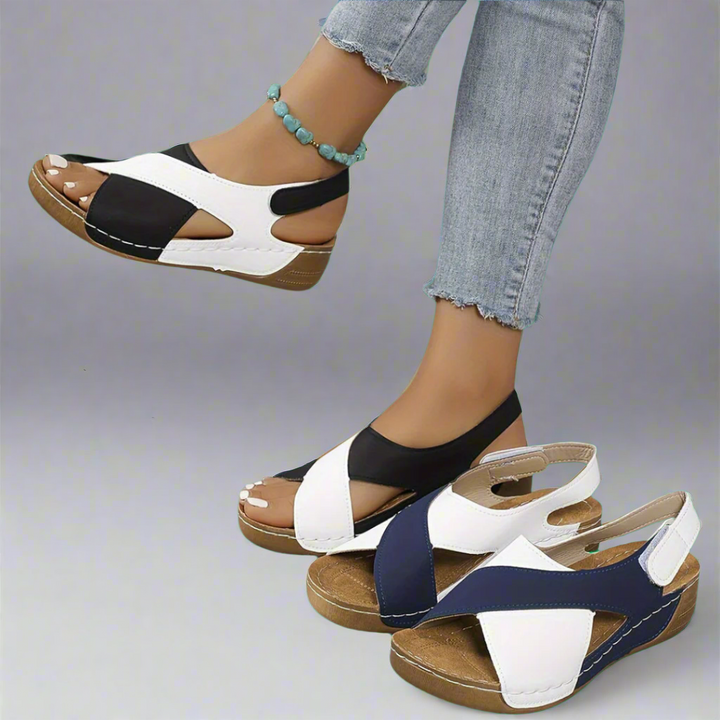Kendra - Orthopedische colorblock sandalen