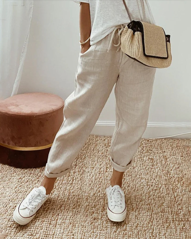 Elegante soepelvallende comfortbroek