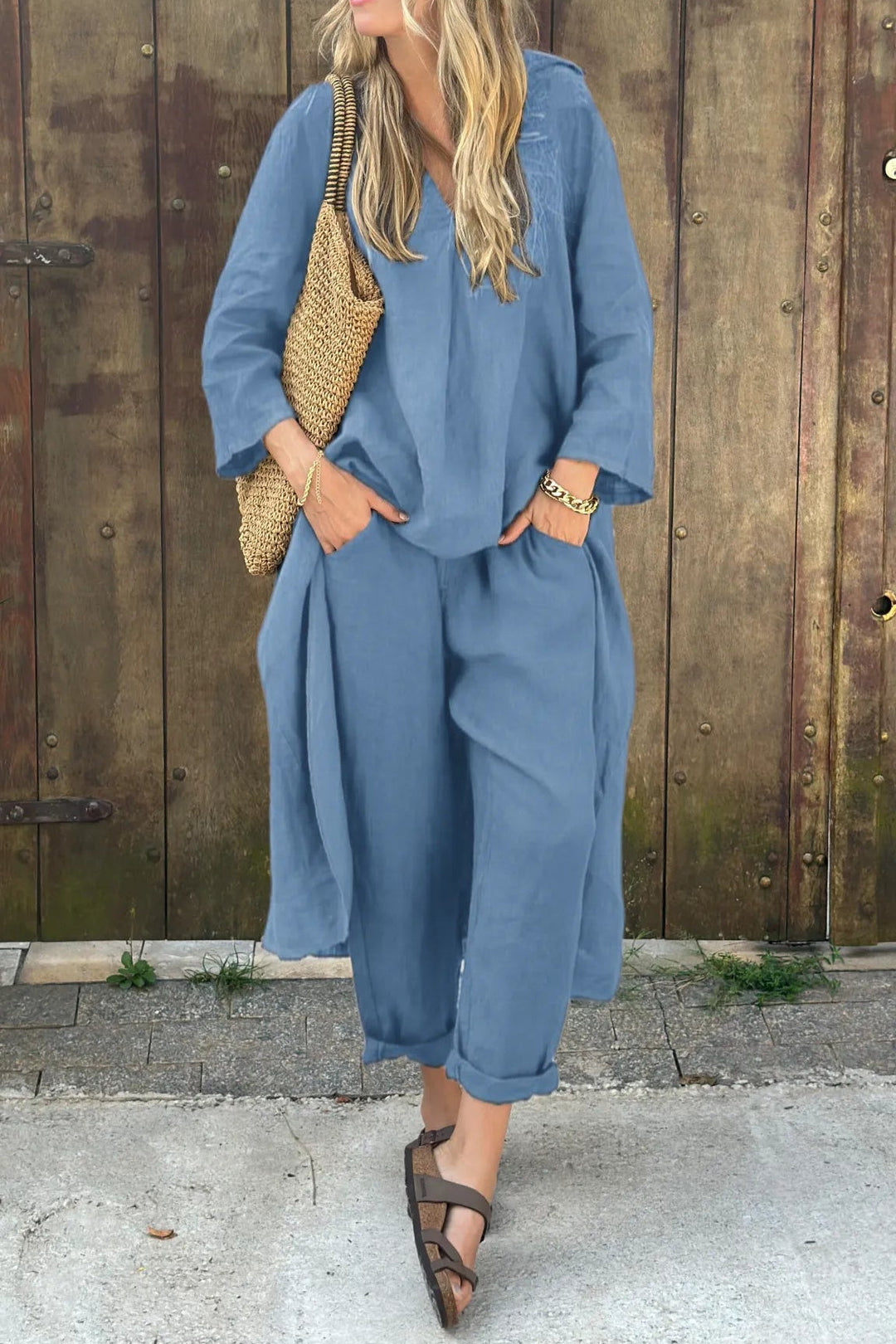 Vaelora - Set met gedrapeerde elegantie