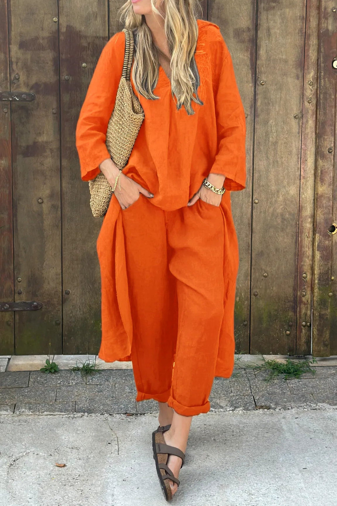 Vaelora - Set met gedrapeerde elegantie