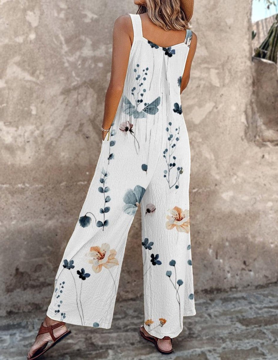 Femke | elegante bohemian contrastbloemenprint