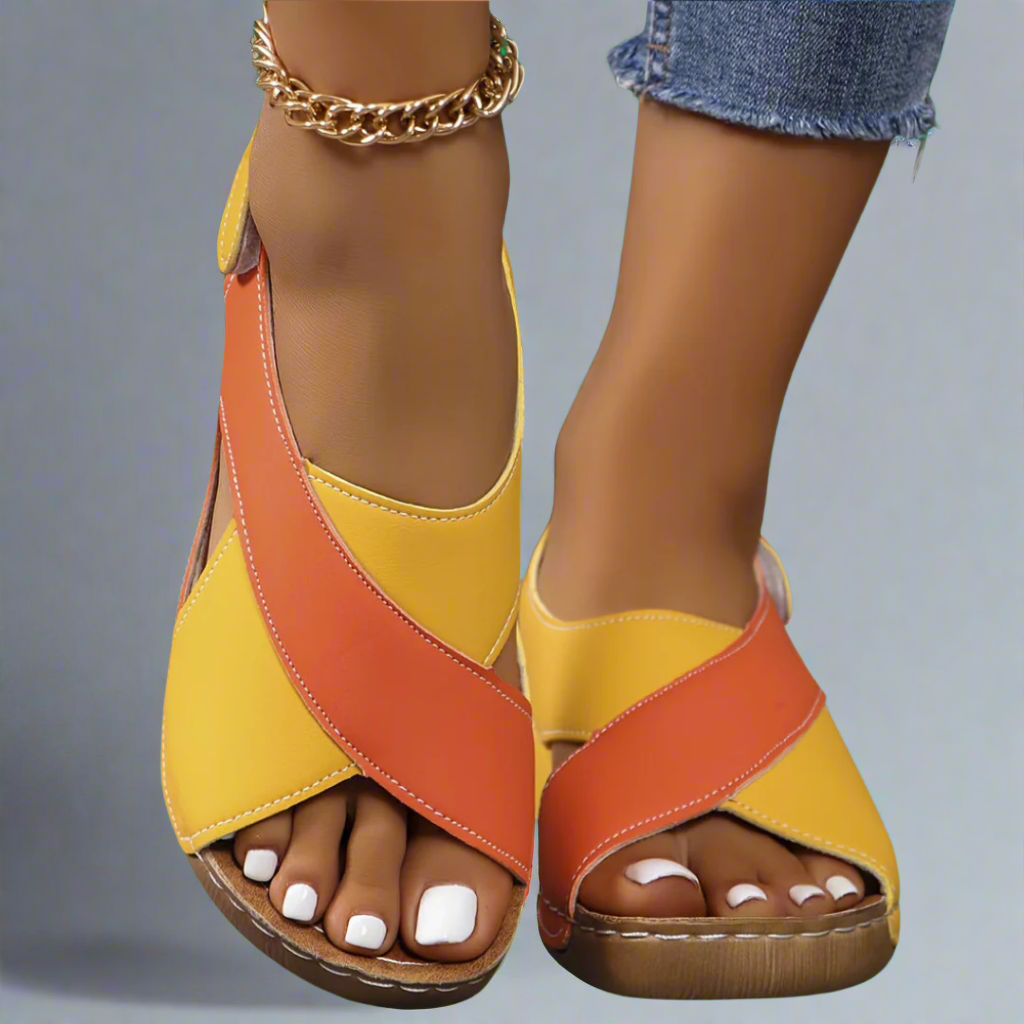 Kendra - Orthopedische colorblock sandalen