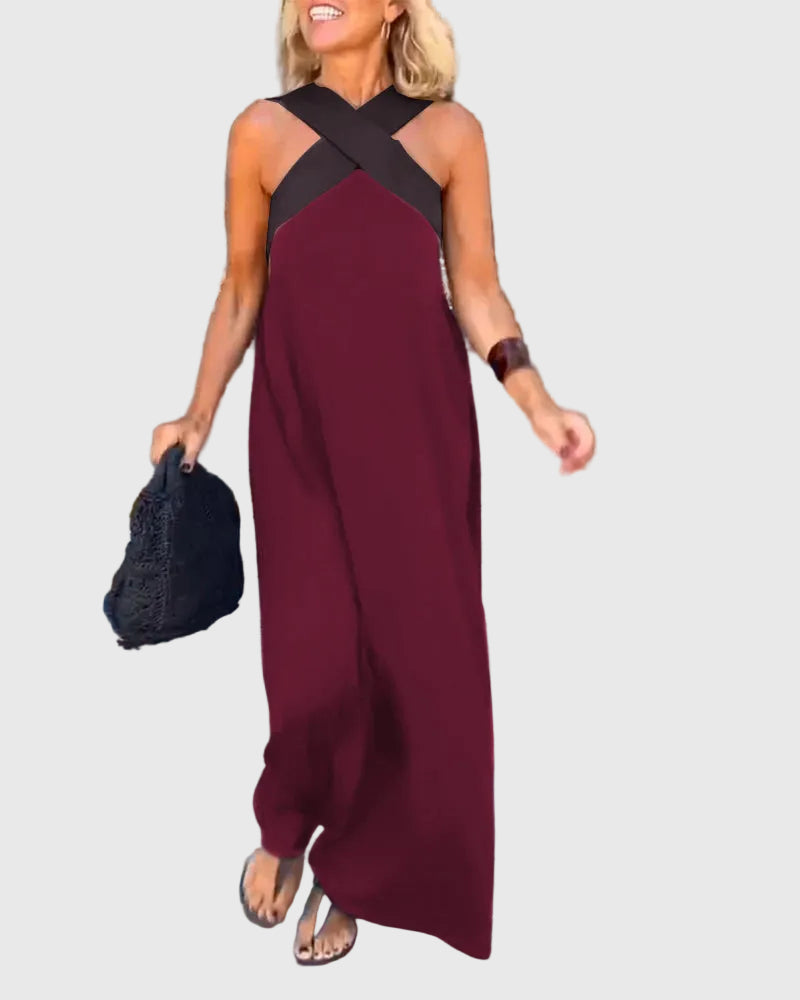 Elena | Soepelvallende en elegante maxi-jurk