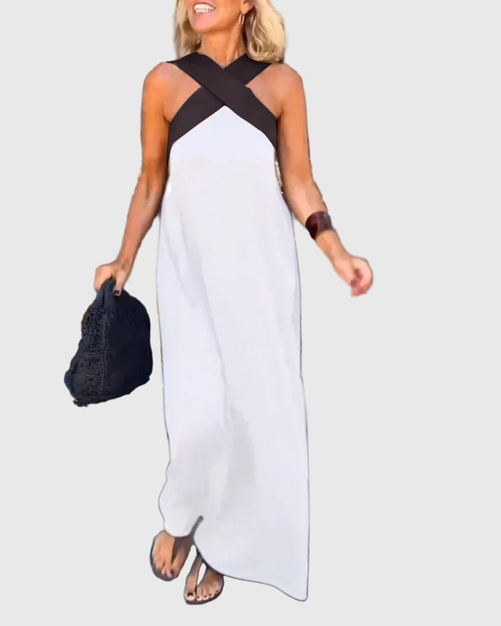 Elena | Soepelvallende en elegante maxi-jurk