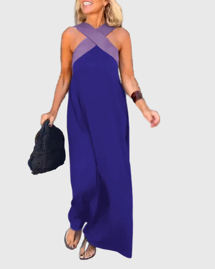 Elena | Elegante soepelvallende maxi-jurk