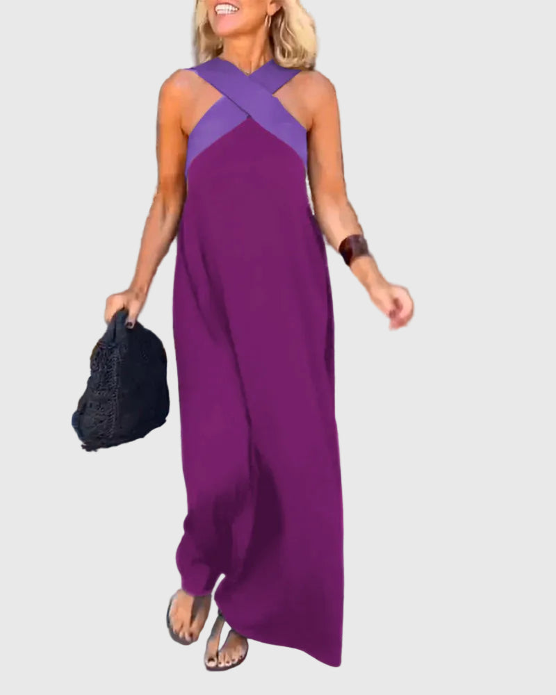 Elena | Soepelvallende en elegante maxi-jurk