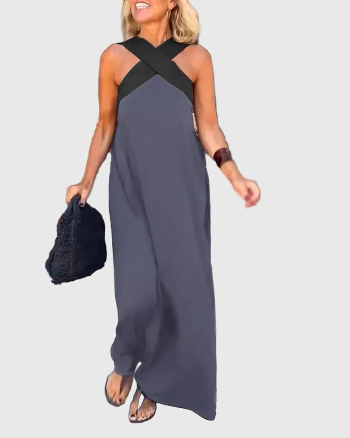 Elena | Soepelvallende en elegante maxi-jurk