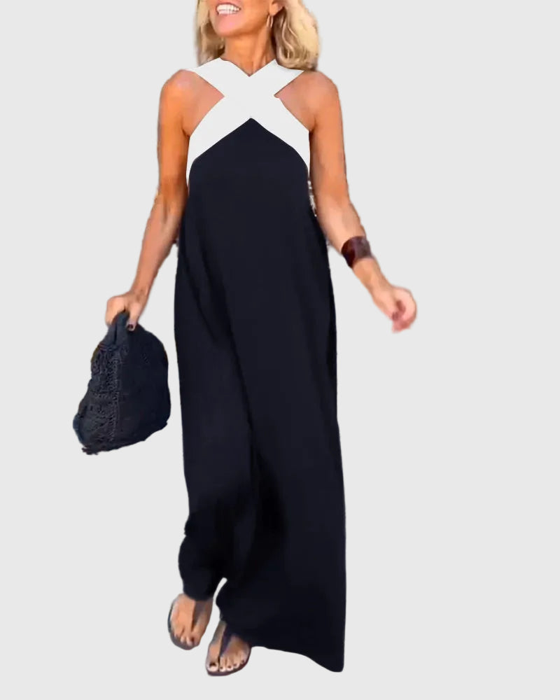 Elena | Soepelvallende en elegante maxi-jurk