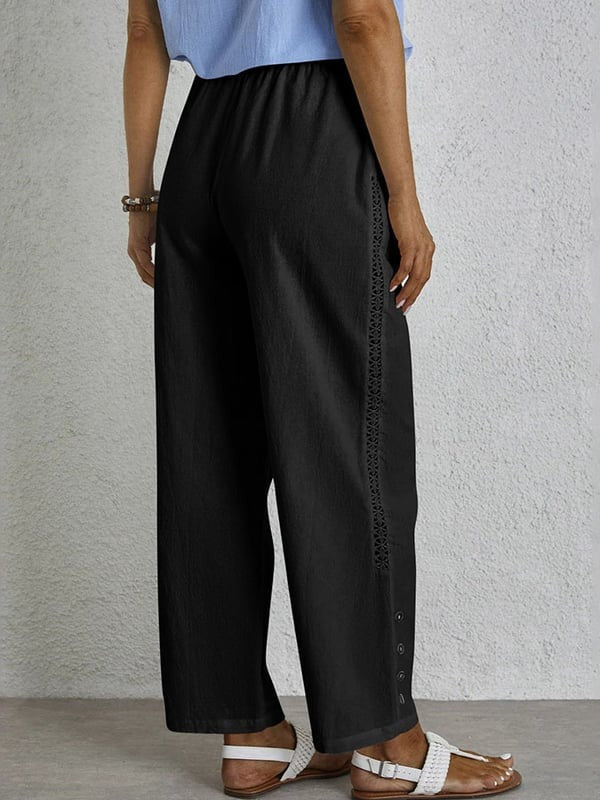 Shania - Relaxte broek met knopen