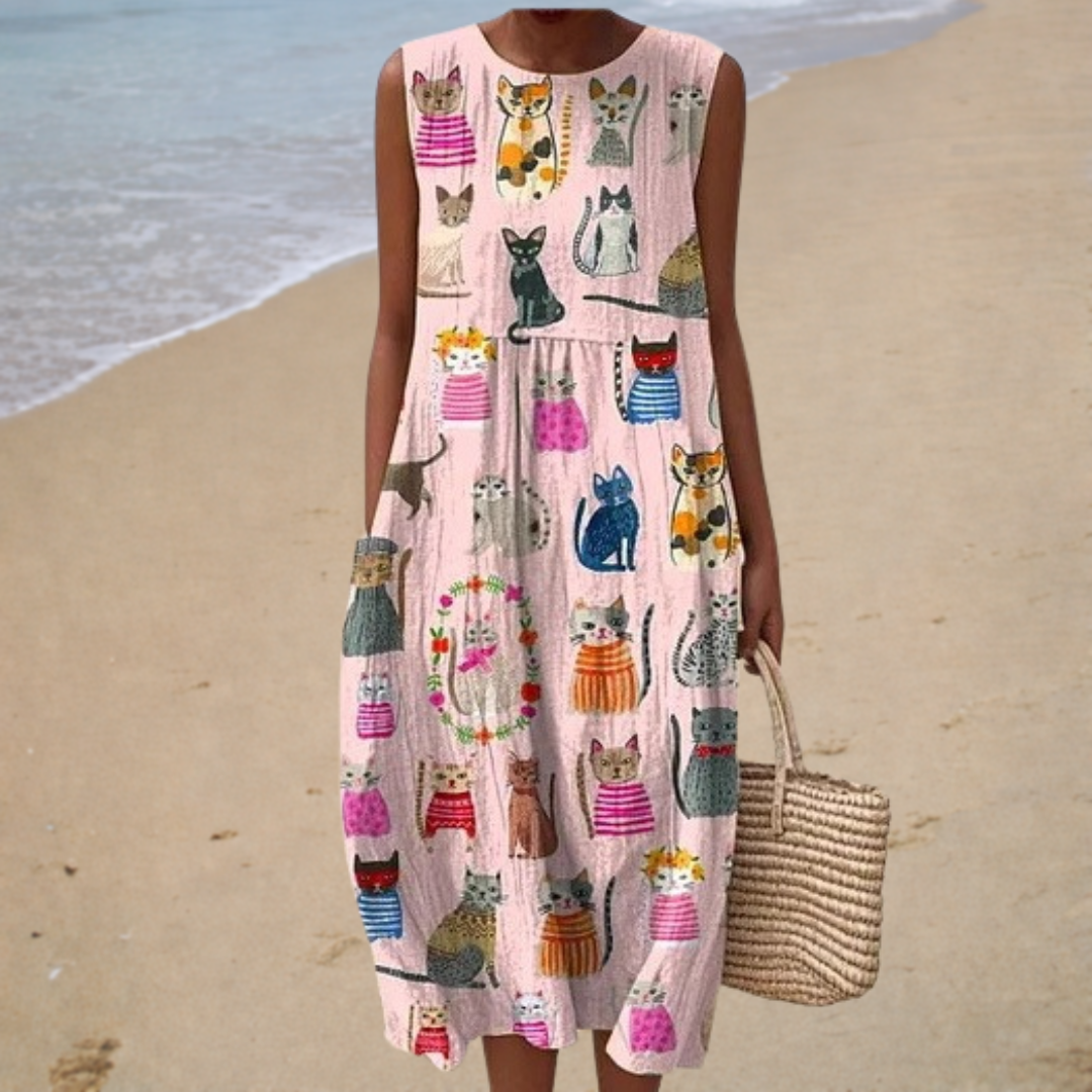 Comfortabele mouwloze zomerjurk