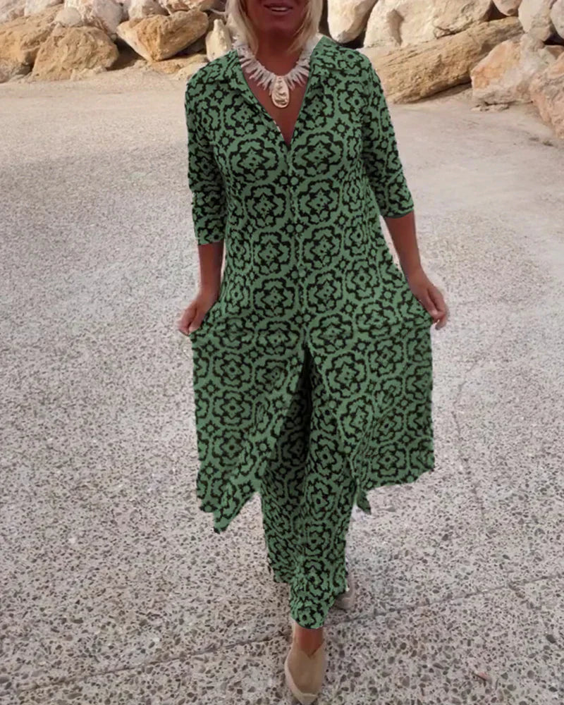 Maeve - Elegante set met geometrische print