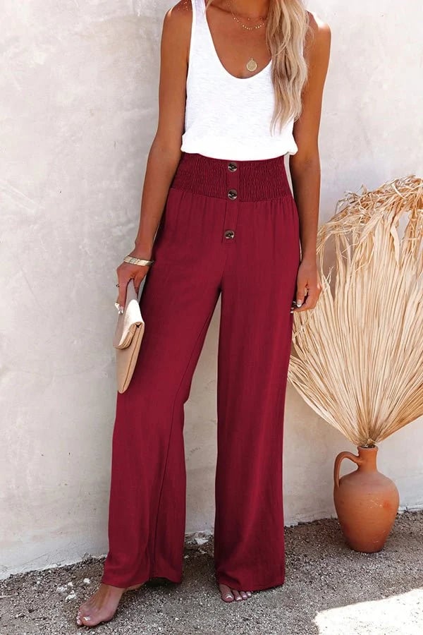 Riana - Relaxte broek met hoge taille