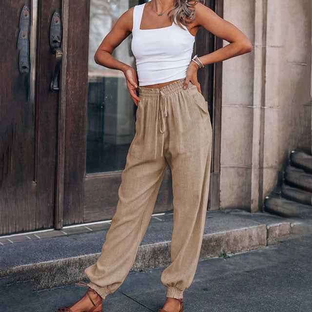 Kaeli – Elegante broek met koord