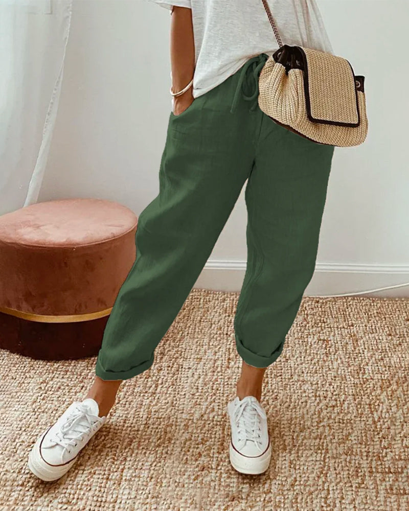 Elegante soepelvallende comfortbroek
