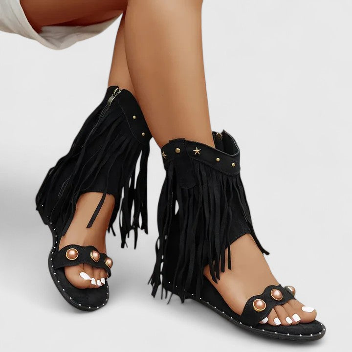 Eira - Chique sandalen met franjes