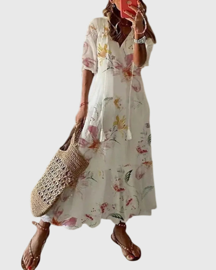 Amalia | Vintage boho maxi-zomerjurk