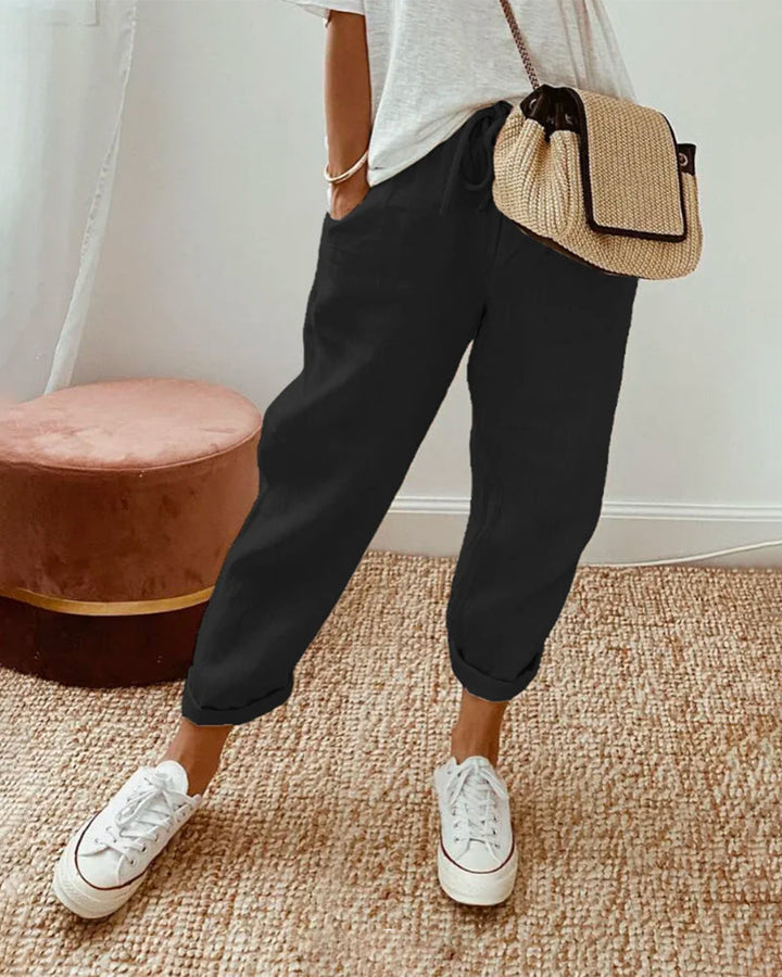 Elegante soepelvallende comfortbroek