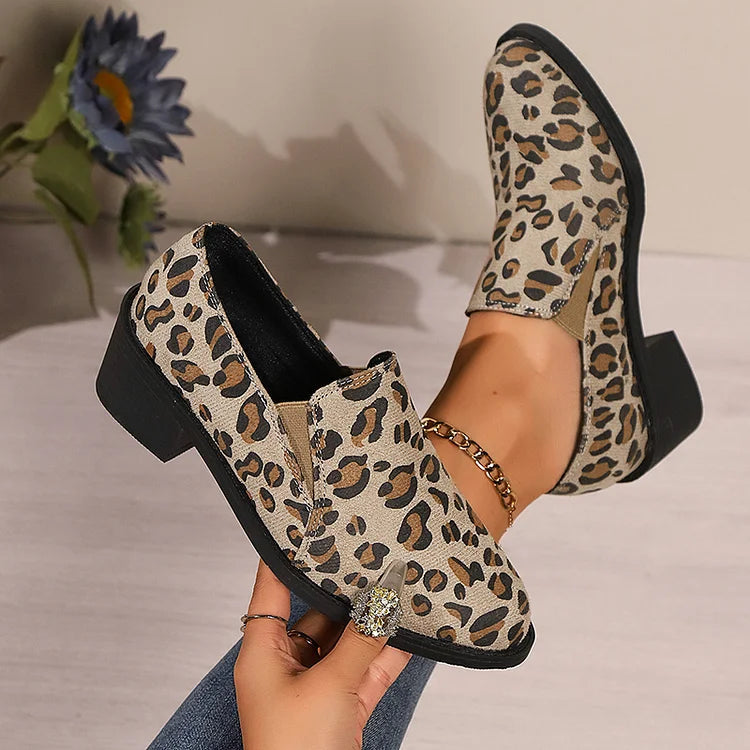 Angelique™ | loafers met luipaardprint