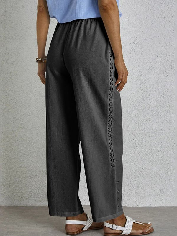 Shania - Relaxte broek met knopen