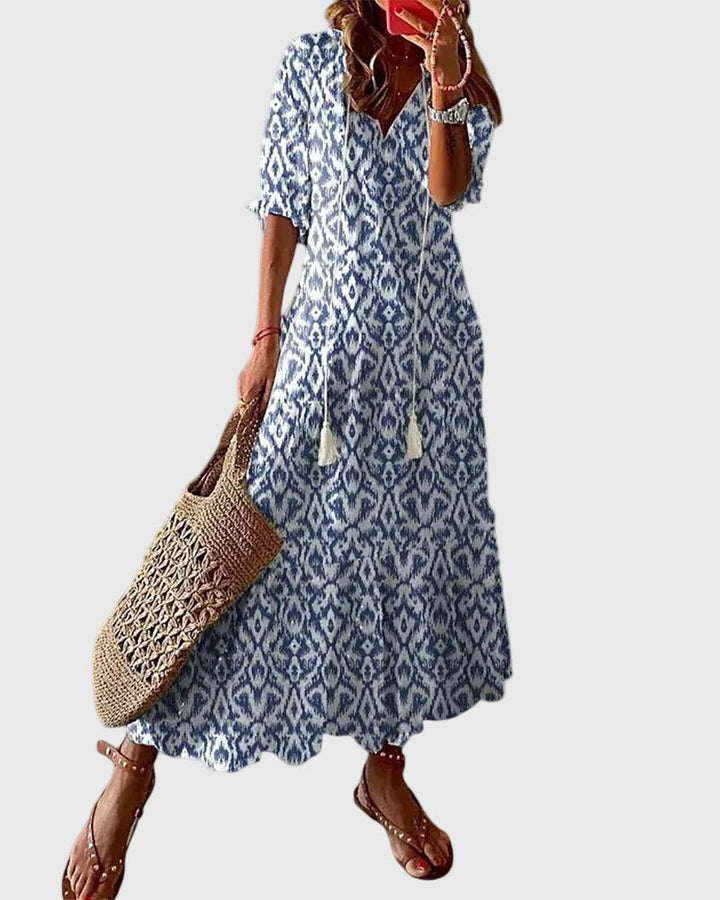 Amalia | Vintage boho maxi-zomerjurk