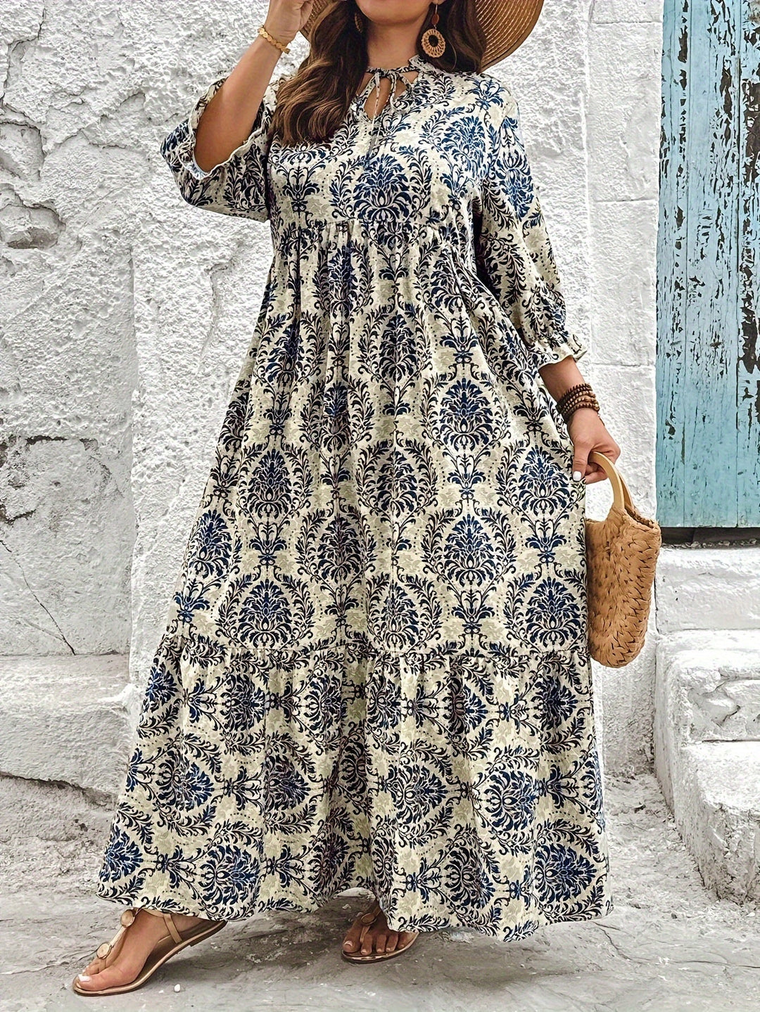 Molly - Bohemian jurk met mozaïekprint