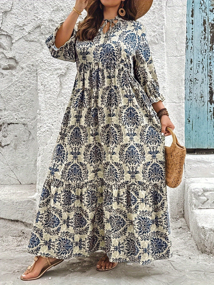 Molly - Bohemian jurk met mozaïekprint