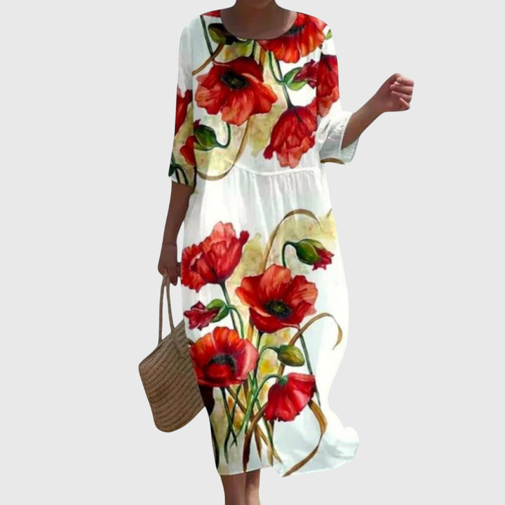 Hayley™ | Elegante maxi-jurk met bloemenprint