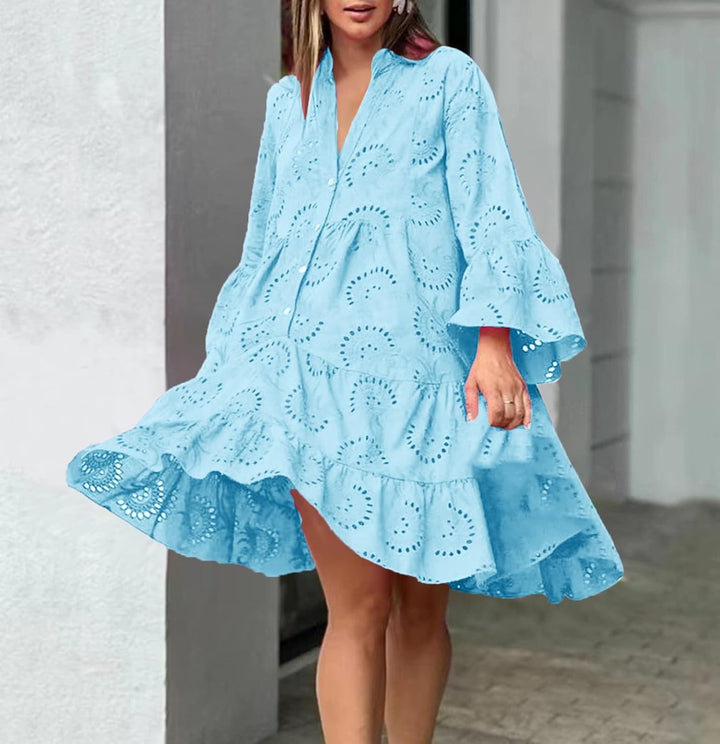 Lydia - Jurk met oogjesdetails
