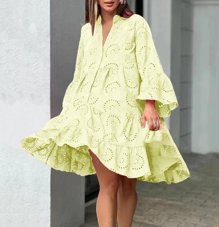 Lydia - Jurk met oogjesdetails