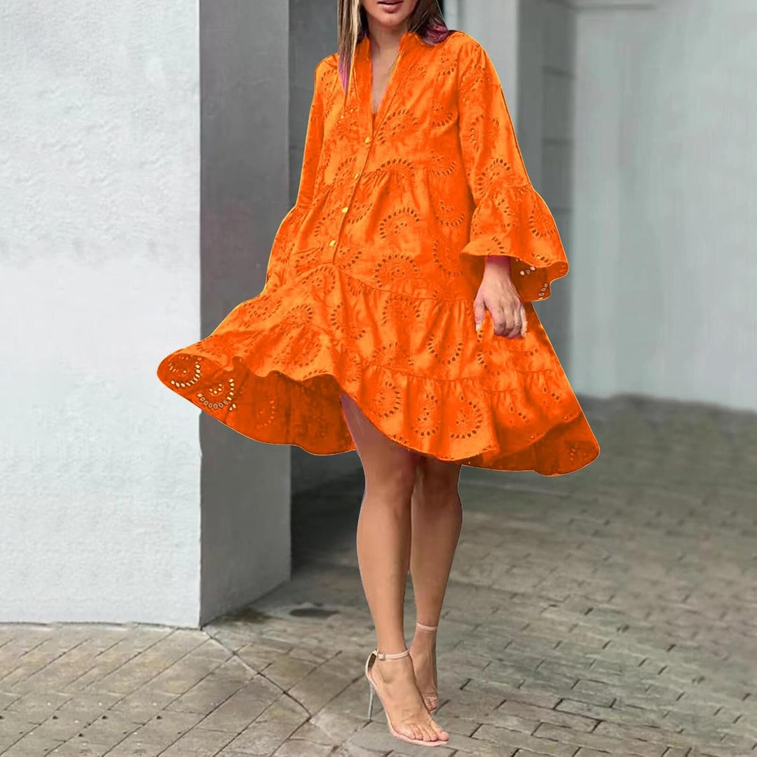 Lydia - Jurk met oogjesdetails
