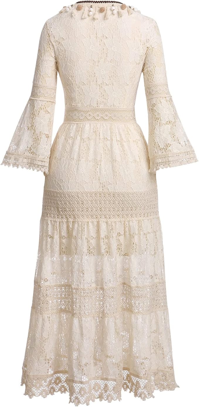 Amary - Boho kanten jurk