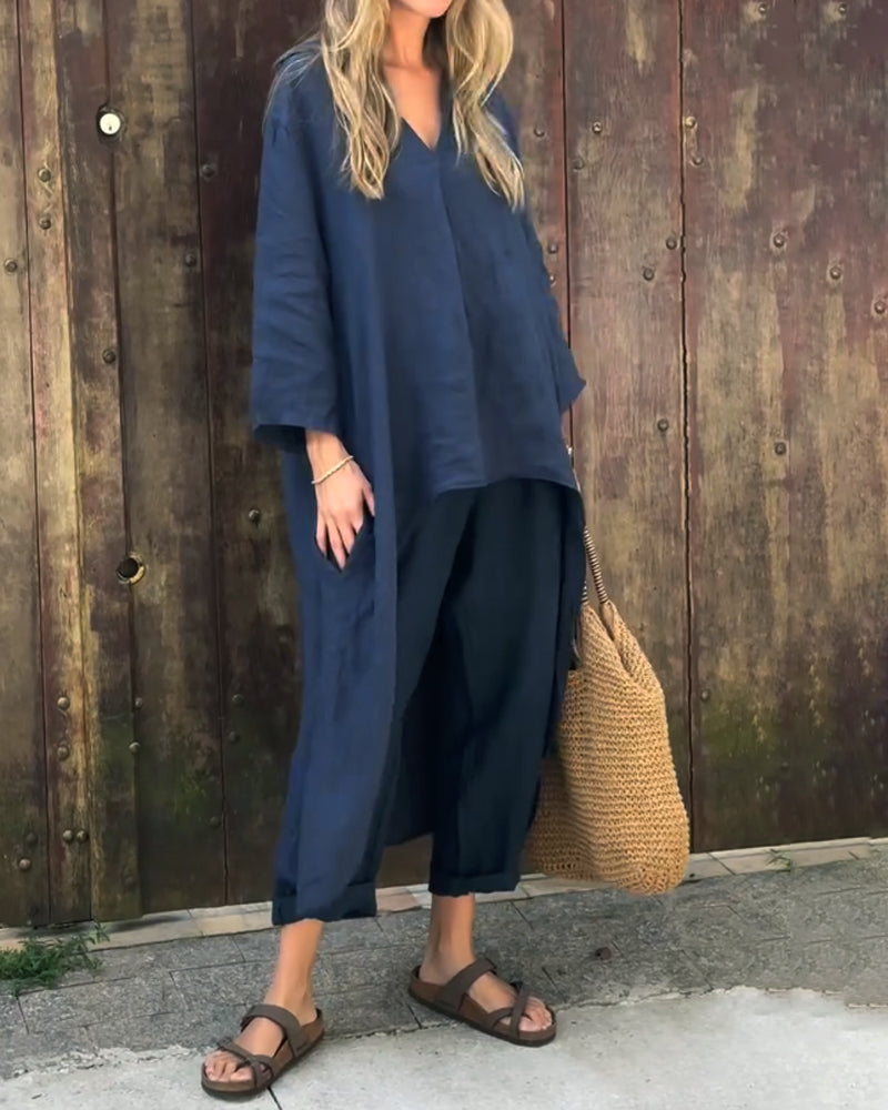 Vaelora - Set met gedrapeerde elegantie