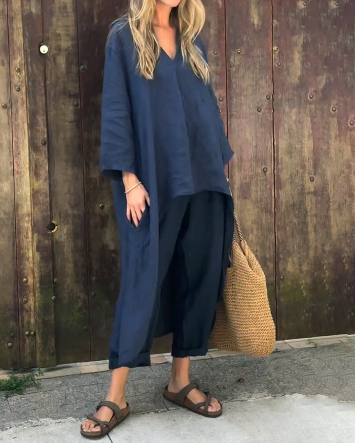 Vaelora - Set met gedrapeerde elegantie