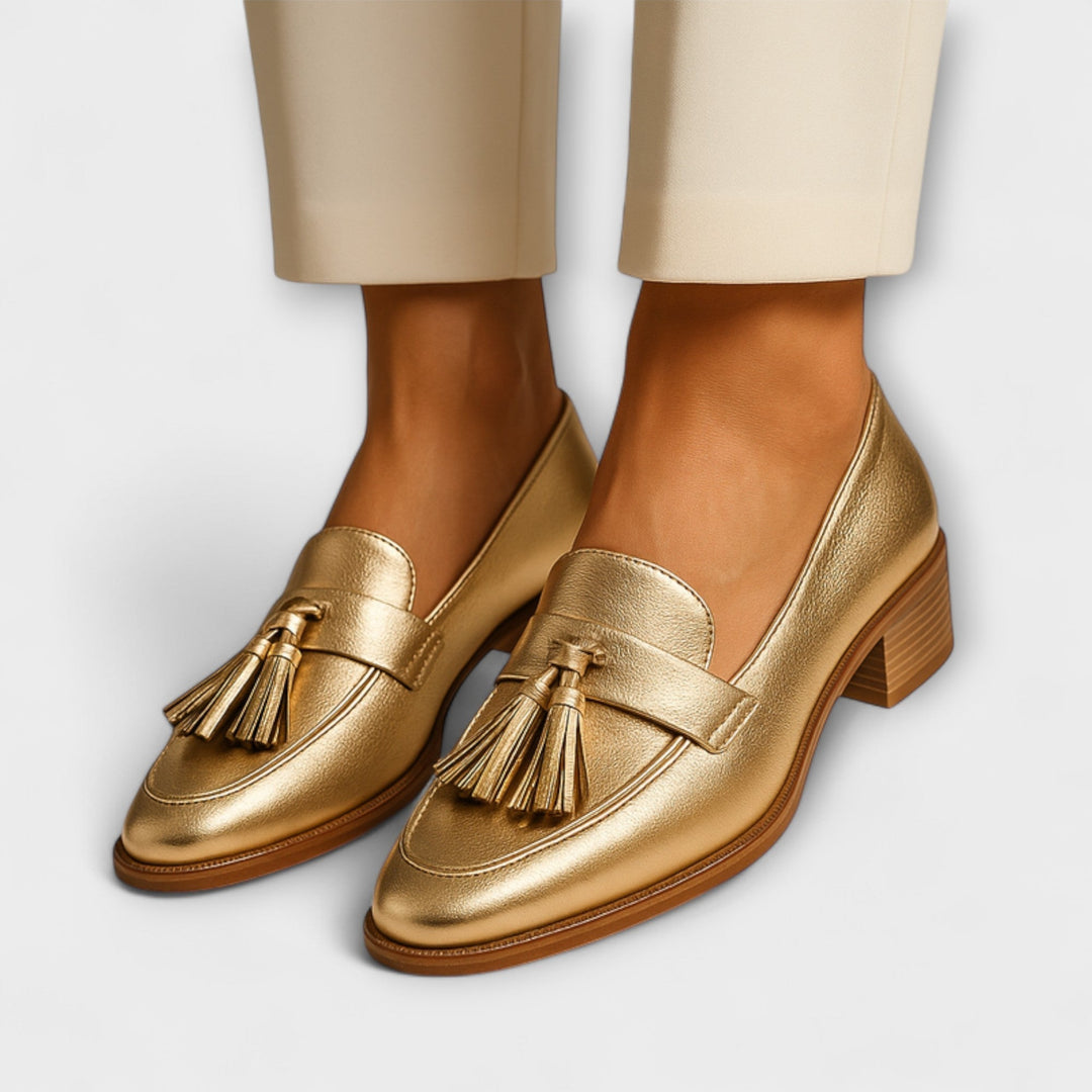 Celeste™ | Goudkleurige loafers