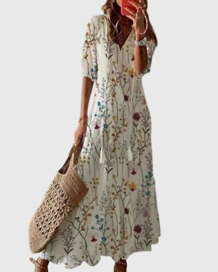 Amalia | Vintage boho maxi-zomerjurk