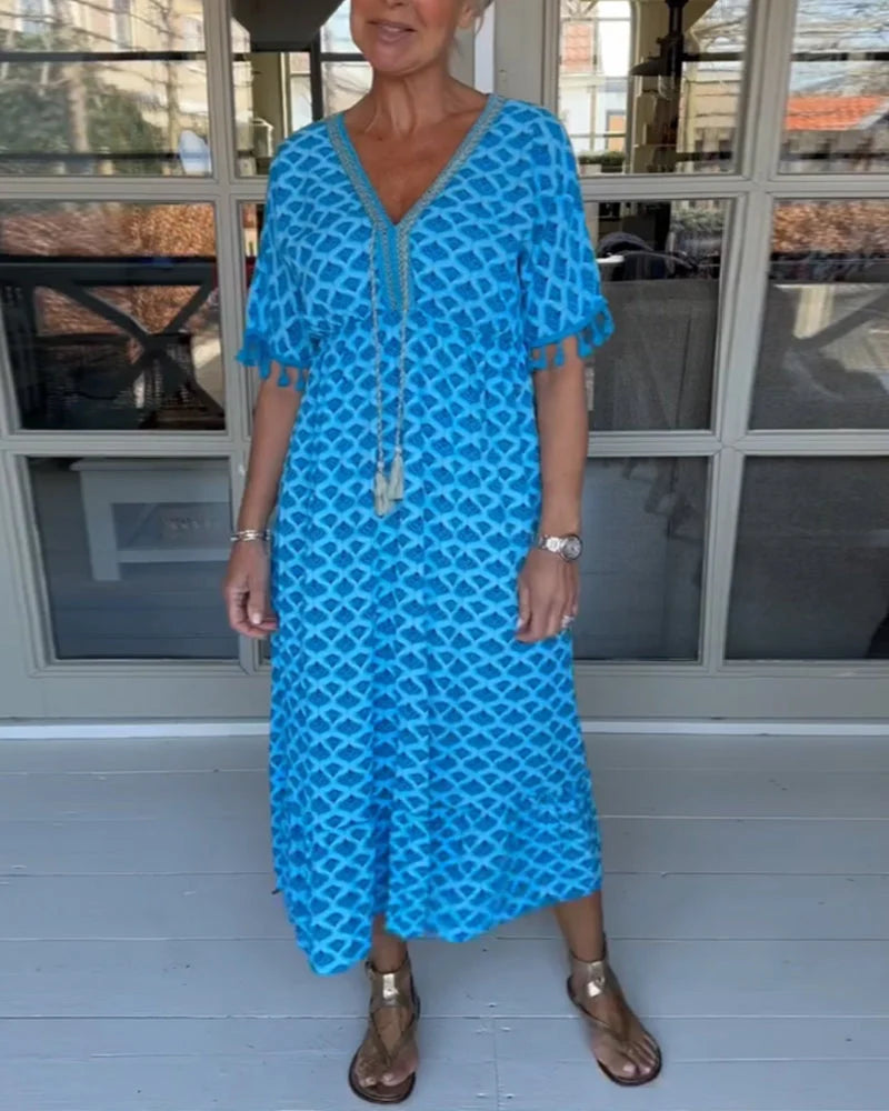 Felicity - Jurk met golvenprint