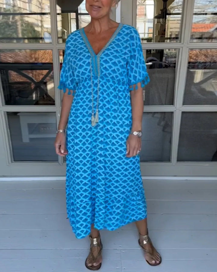 Felicity - Jurk met golvenprint