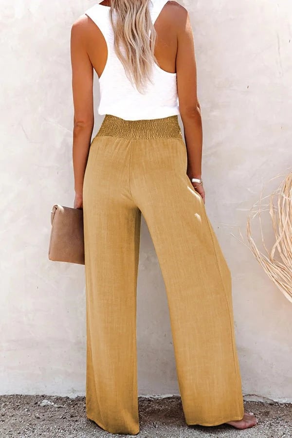 Riana - Relaxte broek met hoge taille