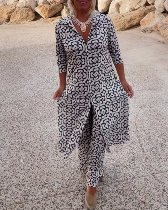 Maeve - Elegante set met geometrische print